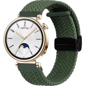 Huawei Watch Gt 4 41MM Ile Uyumlu 18MM Fiberlink Manyetik Tokalı Örgü Kordon