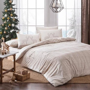Lovelight Pamuk Çift Kişilik Nevresim Takımı Bej