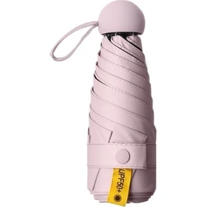 Mini Ultra Hafif Düz 50% Kapalı Güneşli Şemsiye Kalınlaşmış Vinil Güneş Koruyucu Şemsiye Küçük Taşınabilir Güneş Şemsiyesi (Yurt Dışından)