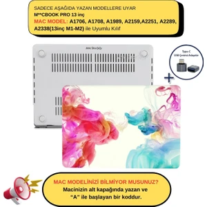 Macbook Pro Kılıf 13inç M1-M2 A1706 A1708 A1989 A2159 A2251 A2289 A2338 ile Uyumlu Paint01NL