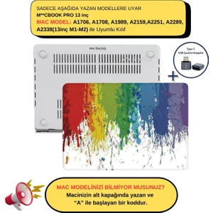 Macbook Pro Kılıf 13inç M1-M2 A1706 A1708 A1989 A2159 A2251 A2289 A2338 ile Uyumlu Paint01NL