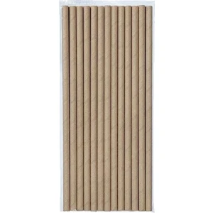 500 ADET(5X100) Kağıt Sargısız Kraft Kağıt Pipet 6X197MM. %100 doğal ve çevre dostu