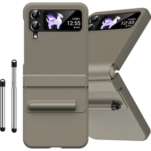 Samsung Galaxy Z Flip 3 Kalem Tepsisi Deri Menteşe Cep Telefonu Kılıfı (Yurt Dışından)