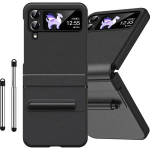Samsung Galaxy Z Flip 5 Kalem Tepsisi Deri Menteşe Cep Telefonu Kılıfı (Yurt Dışından)
