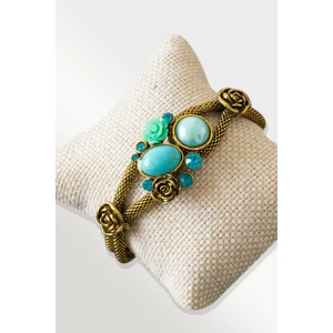 Tesbih Atölyesi Sertifikalı Tilki Kuyruğu Model Firuze - Inci Taşı Bileklik - Ayarlamalı