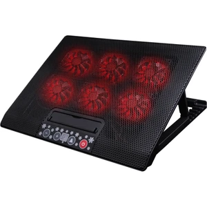 M8 Notebook Cooler 6 Fanlı Laptop Soğutucu Kırmızı LED Işıklı Ayarlanabilir Dizüstü Standı
