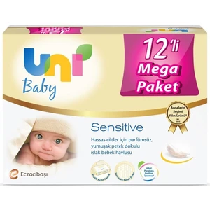 Uni Baby Sensitive Islak Havlu Mendil 12 li Mega Paket