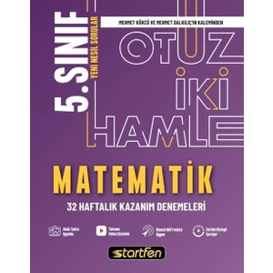 Startfen Yayınları 5.Sınıf Matematik 32 Hamle Haftalık Kazanım Denemeleri
