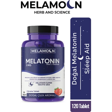 Melamoon 3 mg 120 Tablet Melatonin ve Teanin İçeren Takviye Edici Gıda 3