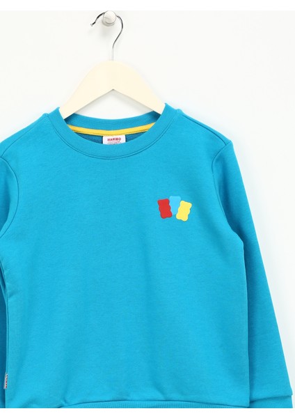 Kabartma Erkek Çocuk Turkuaz Sweatshırt HRBTXT300 Haribo Çocuk Sweatshirt fırsatları