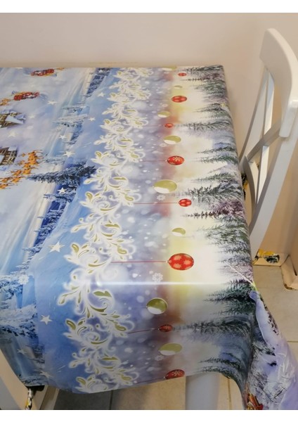 Yeni Yıl Desenli Elyaflı Pvc Muşamba - Silinebilir Masa Örtüsü modelleri