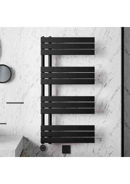 Elektrikli Akıllı Termostatlı Dizayn Radyatör Havlupan Isıtıcı 500X1150 Antrasit