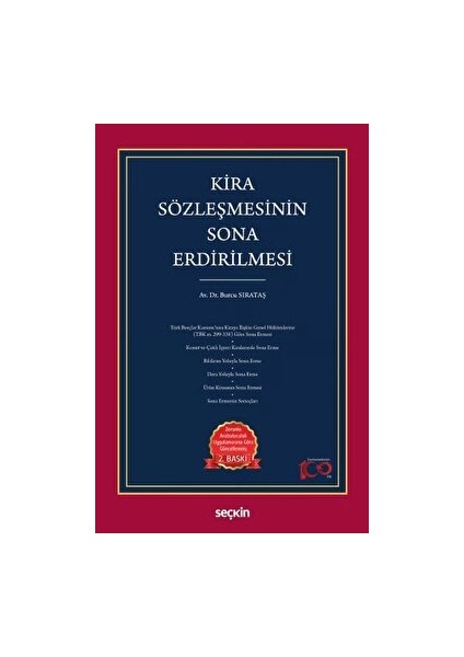 Kira Sözleşmesinin Sona Erdirilmesi - Burcu Sırataş