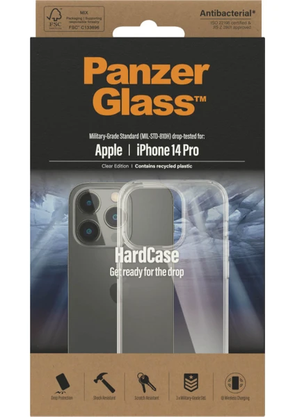 Panzer Glass Hardcase Kapak 3.6m iPhone 14 Pro Uyumlu