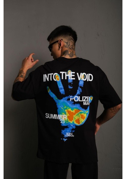 Into The Voıd Sırt Baskılı Premıum Kalite Penye Kumas Extra Oversıze Unısex Tshırt fiyatları