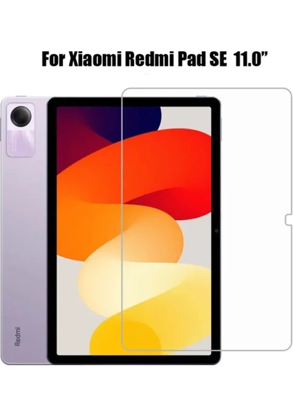 Xiaomi Redmi Pad Se 8 GB 128 GB 11" Tablet Uyumlu Nano Kırılmaz Ekran Koruyucu Şeffaf Cam Tam Uyumlu