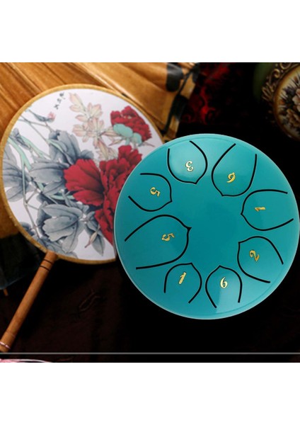 6 Inç 8 Nota Davul Vurmalı Çalgı Davul, Davul I, Taşıma Çantası, 14 Mavi (Yurt Dışından) indirimleri