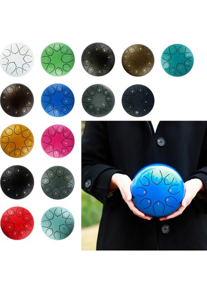 Mavi ile 6 Inç 8 Not Çelik Davul Vurmalı Çalgı Davul (Yurt Dışından) fiyatları