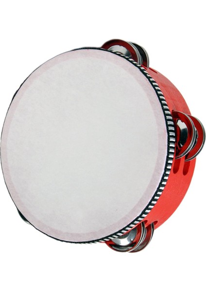 Ahşap El Tefleri Müzik Eğitimi Vurmalı Çalgı Metal 6 Inç Kırmızı (Yurt Dışından)