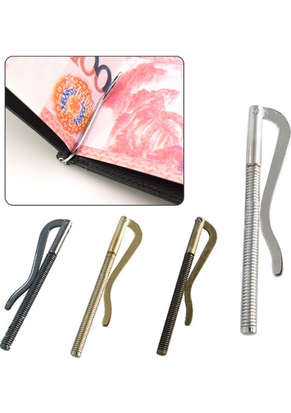 Microgood Unisex Metal Bifold Para Klipsi Bar Cüzdan Parçaları Değiştirin Yaylı Kelepçe Nakit Tutucu (Yurt Dışından) modelleri