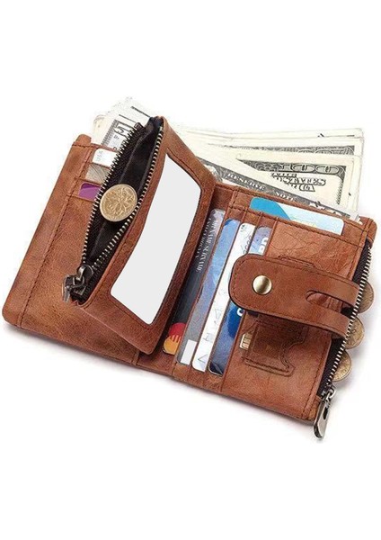 Erkek Cüzdan Geniş Uygulamalı Çok Fonksiyonlu Güçlü Fermuarlı Cüzdan (Yurt Dışından) fırsatları