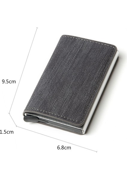 Yeni Rfıd Mini Erkek Cüzdan Kimlik/kredi Kartı Tutucu Erkek Açılır Cüzdan Kısa Yüksek Kaliteli Alüminyum Küçük Para Klipleri Ince Erkek Çantalar (Yurt Dışından)
