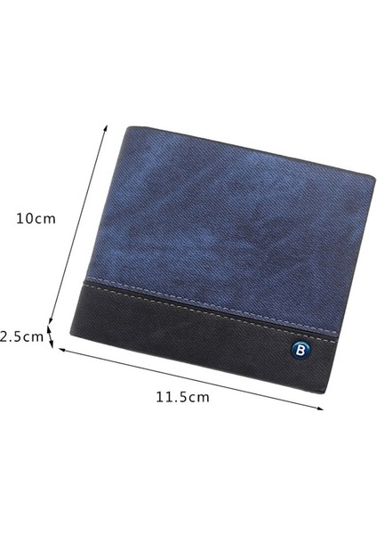 Yeni Cüzdan Erkekler Üç Katlı Kısa Deri Cüzdan Erkek Üç Katlı Cep Çanta Retro Lüks Küçük Cartera Hombre Pequena Sikke Çanta (Yurt Dışından) modelleri