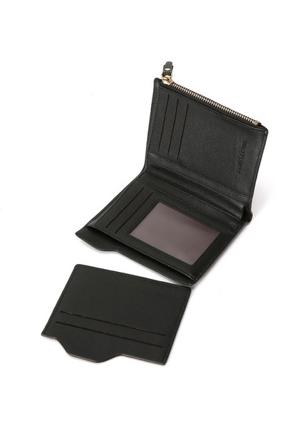 Erkek Cüzdan Pu Deri Kısa Bifold Çantalar Çok Fonksiyonlu Moda Para Çantası Fermuar Küçük Para Çantalar Debriyaj Para Klip Erkek Cüzdan (Yurt Dışından) fırsatları