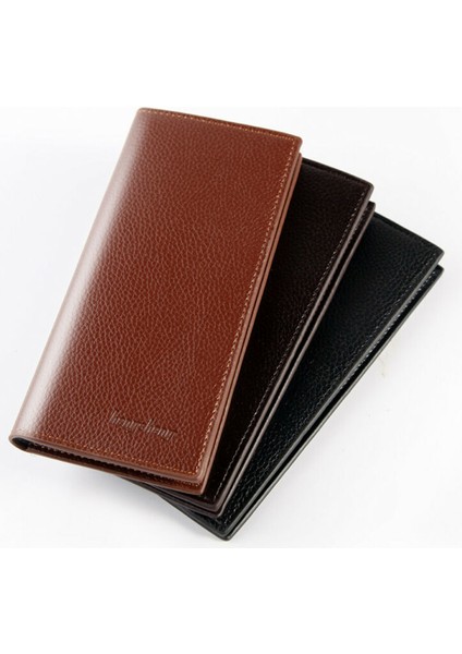 Lüks Yeni Erkek Kadın Bifold Uzun Cüzdan Moda Deri Düz Renk Çanta Unisex Para Çantası Erkek Kart Tutucu (Yurt Dışından) indirimleri