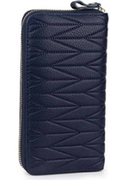 Kadınlar Için Rfıd Cüzdan Hakiki Deri Kadın Seyahat Çanta Fermuar Kadın Cüzdan 36 Kart Sahibinin (Kraliyet Mavisi) (Yurt Dışından)