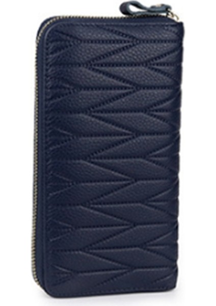 Kadınlar Için Rfıd Cüzdan Hakiki Deri Kadın Seyahat Çanta Fermuar Kadın Cüzdan 36 Kart Sahibinin (Kraliyet Mavisi) (Yurt Dışından) modelleri