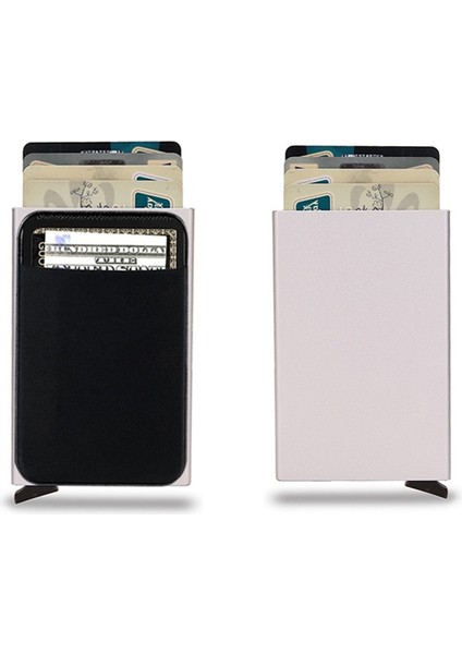 2022 Yeni Rfid Akıllı Cüzdan Kart Tutucu Metal Ince Ince Erkek Kadın Cüzdan Pop Up Minimalist Cüzdan Küçük Siyah Çanta Metal Vallet (Yurt Dışından) indirimleri