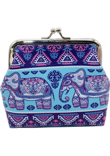Kadın Fil Baskı Öpücük Kilit Küçük Sikke Çanta Debriyaj Çanta (Yurt Dışından) fiyatları