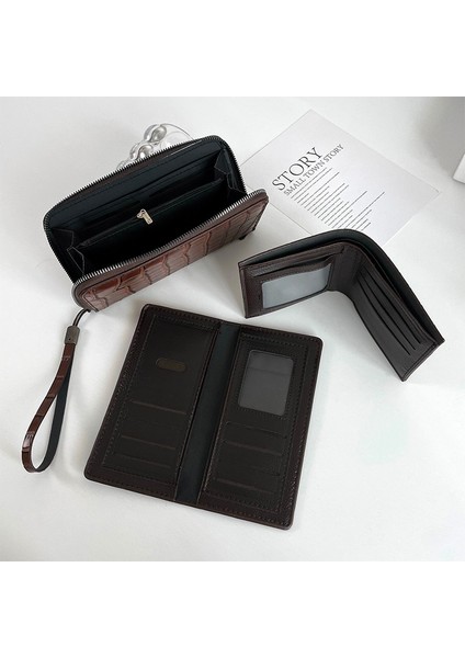 Yeni Erkek Cüzdan Uzun Taş Desen Iş Bileklik Kabartmalı Dikey Kısa Açık Takım Çantası Monederos Artı Yumuşak Cüzdan (Yurt Dışından) indirimleri
