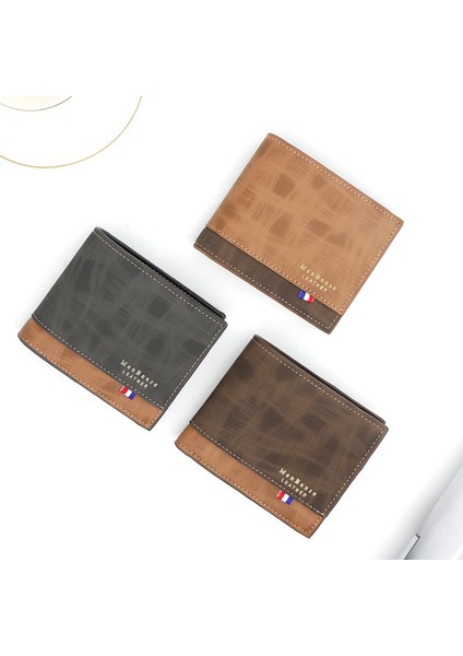 Yeni Erkek Cüzdanı Kısa Büyük Kapasiteli Büyük Kapasiteli Çoklu Kart Banknot Bozuk Para Cüzdanı Pu Cüzdan Fabrikası Doğrudan Satış (Yurt Dışından)