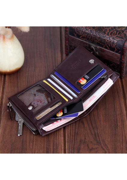 Erkek Cüzdanı Retro Cüzdan Erkek Çanta Cüzdanı Avrupa ve Amerika Birleşik Devletleri Kısa Fermuarlı Çanta Modaya Uygun Dolar Klipsi Üreticileri Fabrika Satışları (Yurt Dışından) modelleri