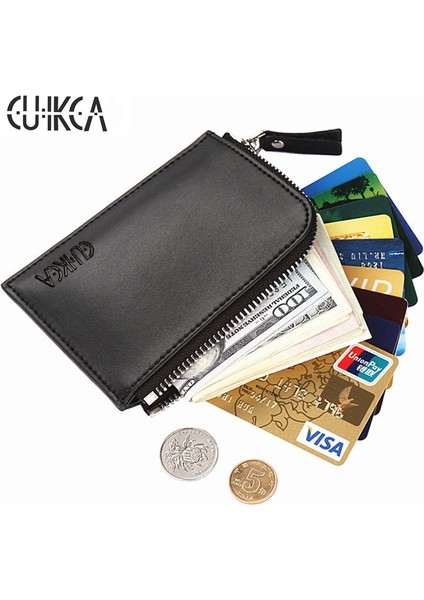 Cuıkca Unisex Kadın Erkek Fermuarlı Cüzdan Yarım Daire Tarzı Kadın Ince Deri Cüzdan Bozuk Para Cüzdanı Kımlık Kredi Kartı Sahipleri Kılıfları (Yurt Dışından) fiyatları