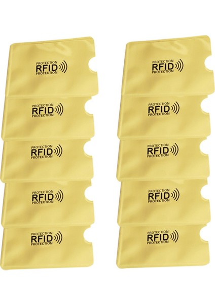 10 Adet Taşınabilir Anti-Manyetik Rfıd Kredi Bankası Kimlik Kartı Kol Koruyucu Kılıf (Yurt Dışından)