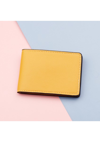 Ince Ikiye Katlanmış Kısa Kadın Erkek Cüzdan Düz Renk Çanta Kart Yuvaları Pu Deri Iş Kimlik Kartı Tutucu Bozuk Para Cüzdanı Billetera Hombre (Yurt Dışından) fırsatları