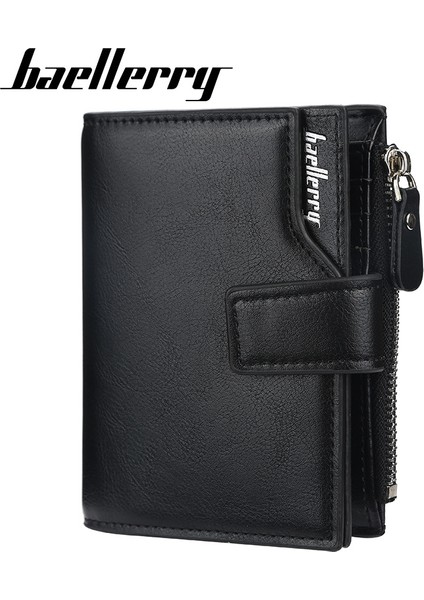 Baellerry Cüzdan Erkek Kısa Kore Versiyonu Çoklu Kart Dikey Fermuarlı Bozuk Para Cüzdanı Gençlik Üç Katlı Kart Çantası Erkekler (Yurt Dışından) indirimleri