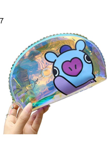 Microgood Taşınabilir Bts Koala Koyun Baskı Büyük Kapasiteli Kalem Kılıfı Kozmetik Makyaj Çantası (Yurt Dışından)