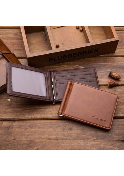 Blevolo Kore Versiyonu Yeni Pu Deri Cüzdan Kısa Erkek Cüzdan Çoklu Kart Cüzdan Retro Moda Para Cüzdanı (Yurt Dışından)