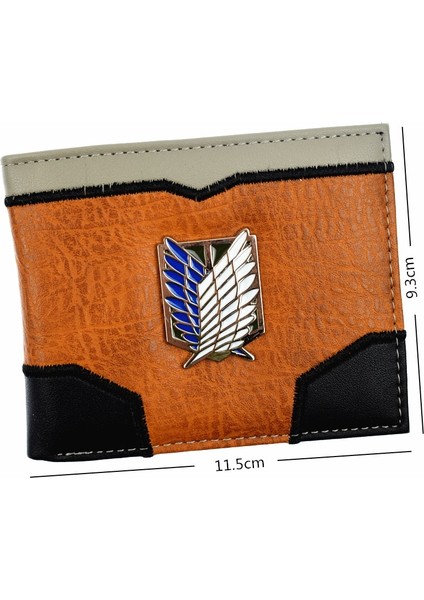 Havalı Tasarım Attack On Titan Cüzdan Fotoğraf Tutuculu Erkek Kısa Çanta (Yurt Dışından) fiyatları