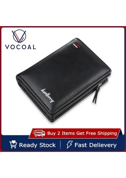 Vocoal Erkek Kısa Fermuarlı Cüzdan Moda Pu Cüzdan B-Işletme Mini Cüzdan Erkek Çantaları Retro El Çantaları Tek Bifold Kart Sahipleri C-Oin Erkekler Için Çanta Manşonları (Yurt Dışından)