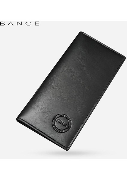 Bange Yeni Erkek Cüzdan Kore Pu Cüzdan Çanta Basit Moda Bilet Klipsi Çoklu Kart Yuvası Uzun Cüzdan (Yurt Dışından)