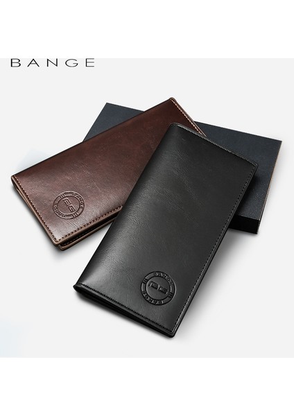 Bange Yeni Erkek Cüzdan Kore Pu Cüzdan Çanta Basit Moda Bilet Klipsi Çoklu Kart Yuvası Uzun Cüzdan (Yurt Dışından) modelleri