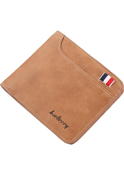 Baellerry Erkek Kısa Cüzdan Kore Versiyonu Ince Çoklu Kart Ehliyet Kart Çantası Moda Yatay Bozuk Para Cüzdanı (Yurt Dışından)