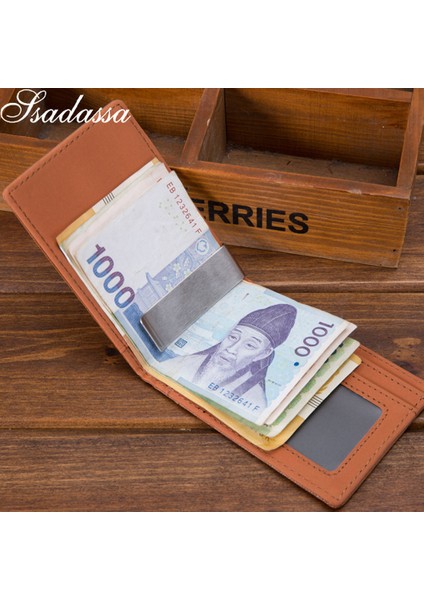 Erkek Pu Deri Kısa Cüzdan Para Nakit Çanta Billfold Cep Kredi Kartı Tutucu Kapak Yepyeni ve Kaliteli (Yurt Dışından)