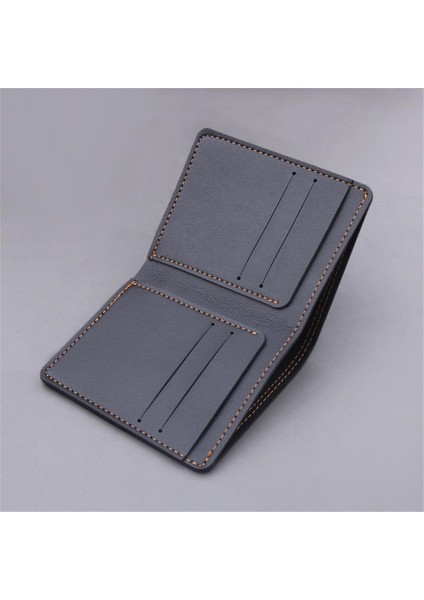 Mans Cüzdan Lüks Deri Erkek Cüzdan Kısa Dikey Ultra-Ince Cüzdan Banka Kartı Kart Paketi Küçük Çanta Kart Tutucu Telefon (Yurt Dışından)