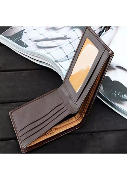 Microgood Erkek Iş Suni Deri Cüzdan Kart Sahibinin Debriyaj Bifold Cep Ince Çanta (Yurt Dışından)
